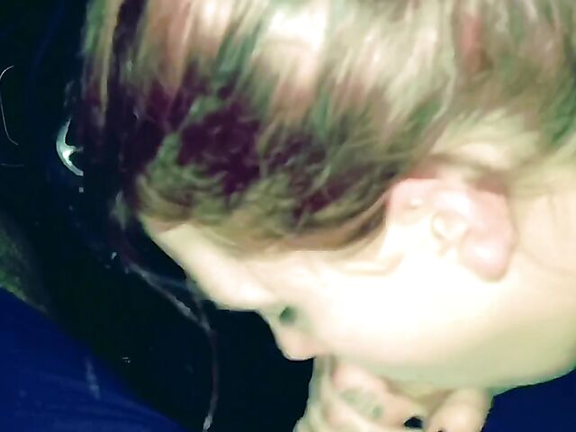 Amateur car blowjob and oral creampie swallow