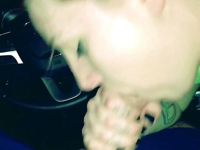 Amateur car blowjob and oral creampie swallow