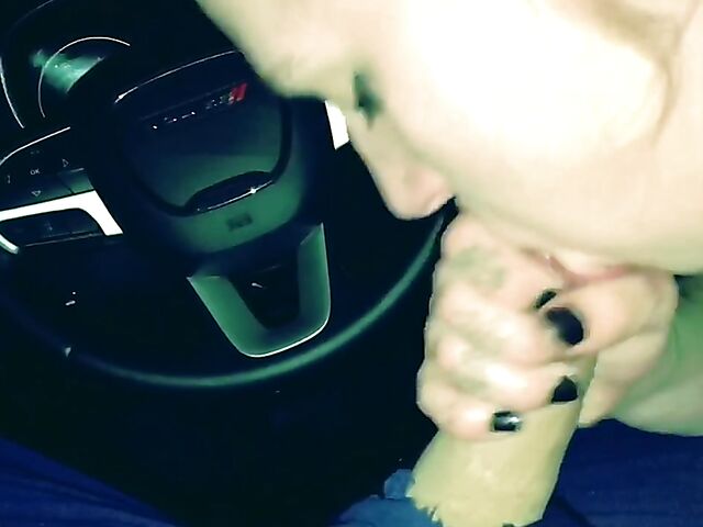 Amateur car blowjob and oral creampie swallow