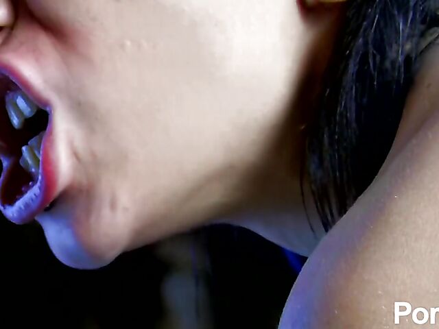 Wild outdoor sex by the sea with gothic bikini girl Aris Dark