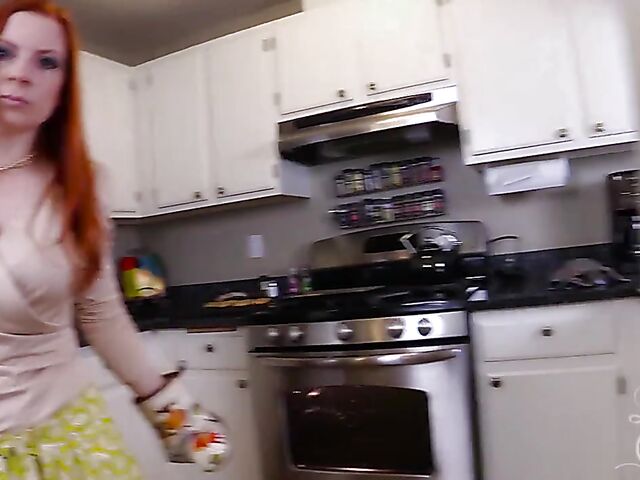 POV femdom session in leather with redhead mommy Lady Fyre