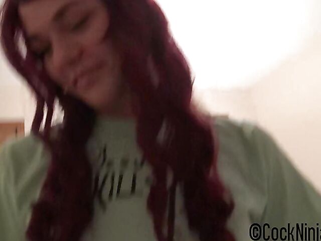 POV redhead sister Rebecca Vanguard is her stepbrother's pleasure slut