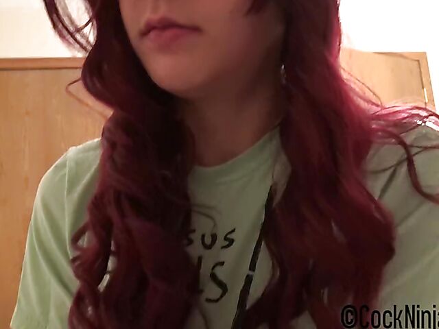 POV redhead sister Rebecca Vanguard is her stepbrother's pleasure slut