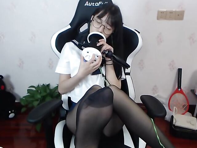 Japanese pantyhose girl sexy ASMR at home