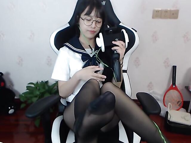 Japanese pantyhose girl sexy ASMR at home