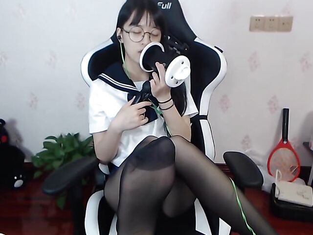 Japanese pantyhose girl sexy ASMR at home