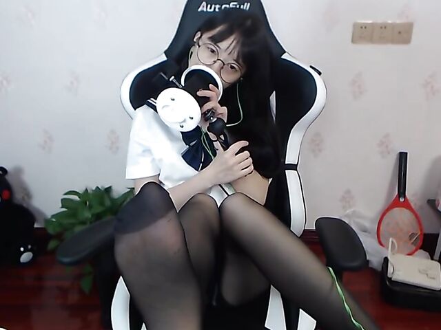 Japanese pantyhose girl sexy ASMR at home
