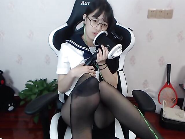 Japanese pantyhose girl sexy ASMR at home