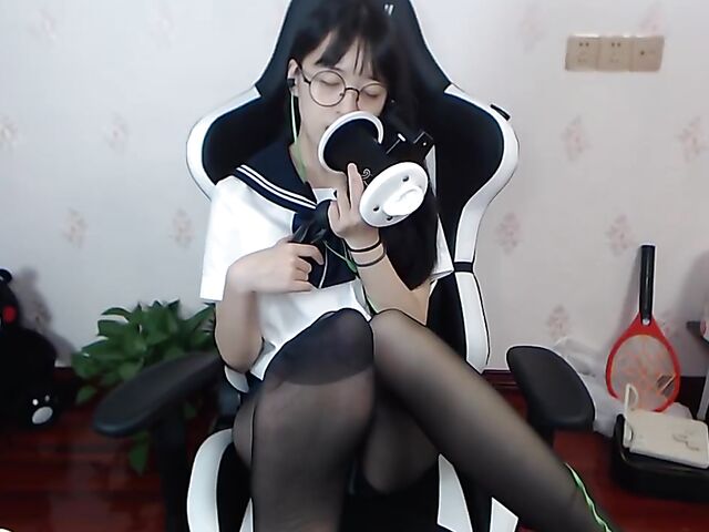 Japanese pantyhose girl sexy ASMR at home