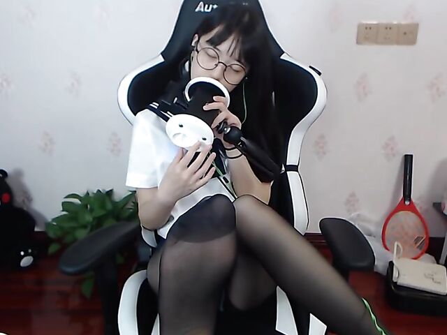 Japanese pantyhose girl sexy ASMR at home