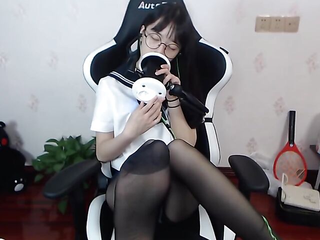 Japanese pantyhose girl sexy ASMR at home