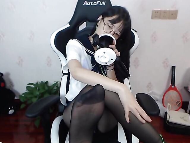 Japanese pantyhose girl sexy ASMR at home