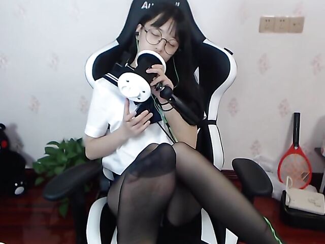 Japanese pantyhose girl sexy ASMR at home