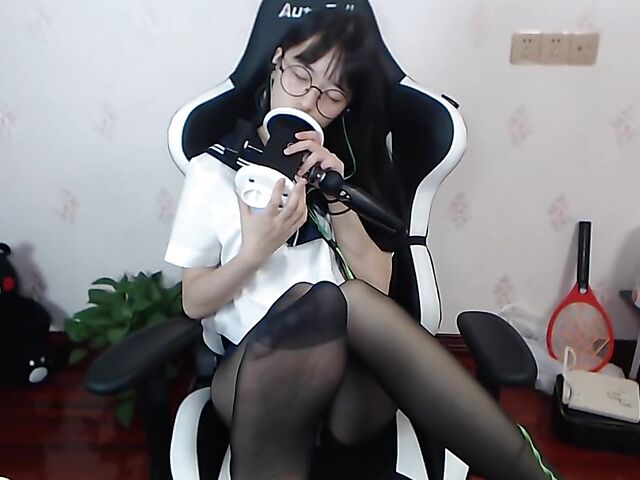 Japanese pantyhose girl sexy ASMR at home