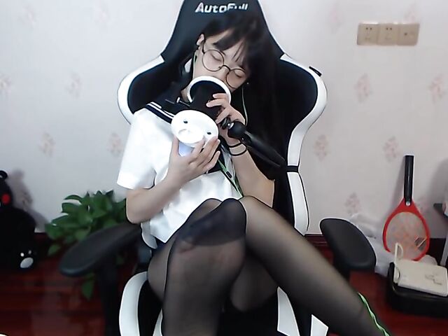 Japanese pantyhose girl sexy ASMR at home