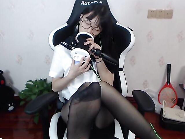 Japanese pantyhose girl sexy ASMR at home