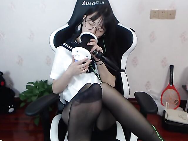 Japanese pantyhose girl sexy ASMR at home