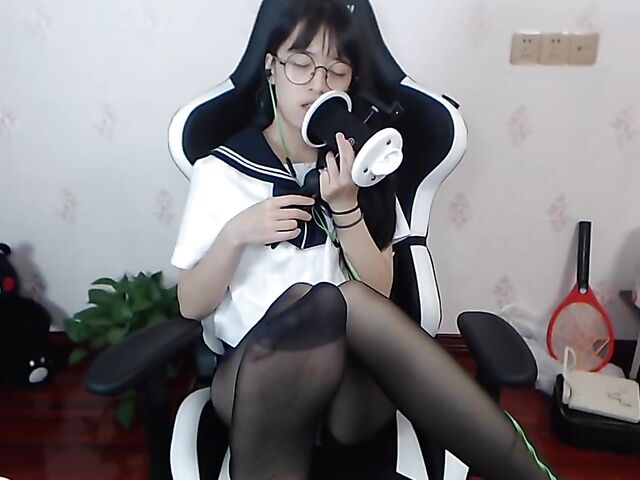 Japanese pantyhose girl sexy ASMR at home