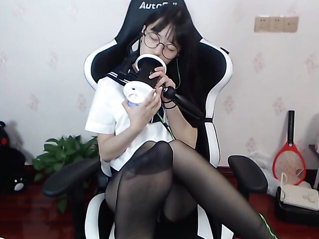 Japanese pantyhose girl sexy ASMR at home