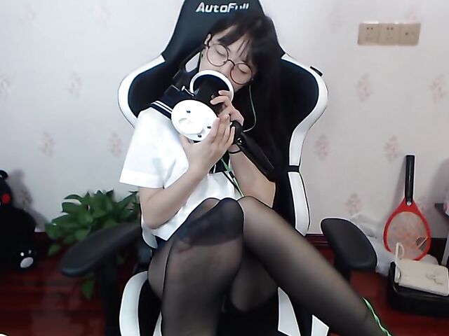 Japanese pantyhose girl sexy ASMR at home