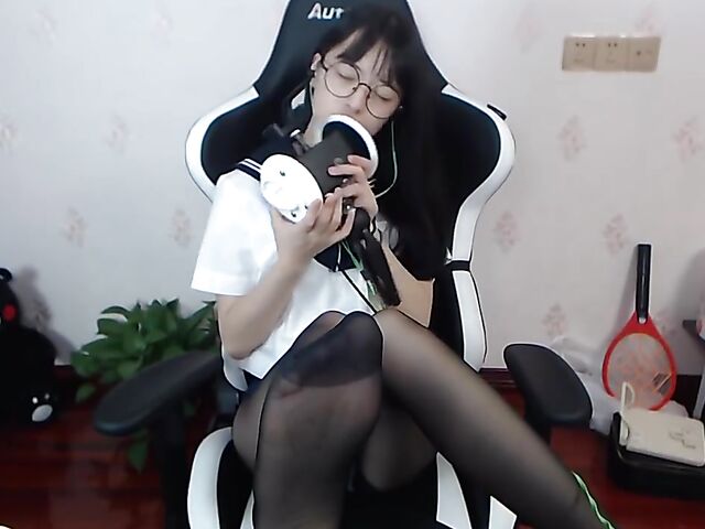 Japanese pantyhose girl sexy ASMR at home