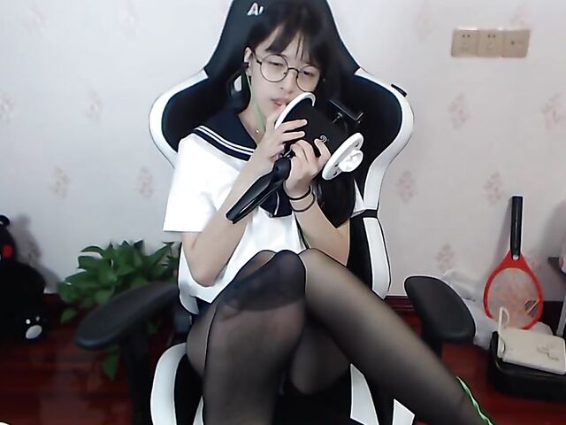Japanese pantyhose girl sexy ASMR at home