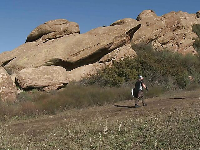 Sperm hunter Sadie West puts a spell on the warrior and gives a great outdoor blowjob