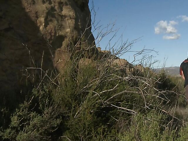 Sperm hunter Sadie West puts a spell on the warrior and gives a great outdoor blowjob