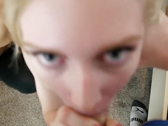 Two girls blowjob in POV with young Aria Lee and Emma Starletto