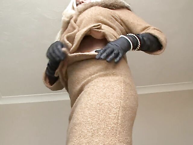 Michelle Thorne - MILF nylon lingerie solo and fingering in black gloves