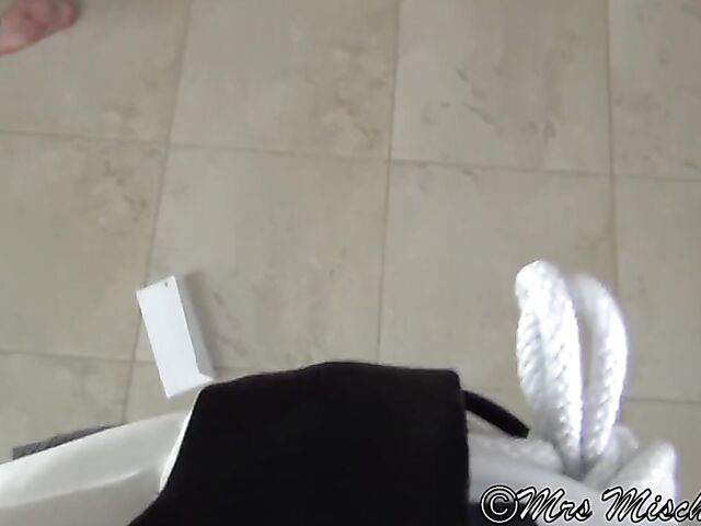 Mrs Mischief - MILF blowjob POV and mouth creampie