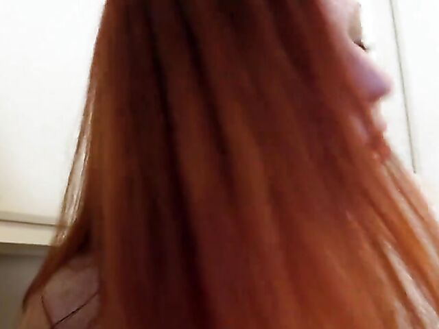 Kitchen creampie from your point of view with red-haired Lady Fyre