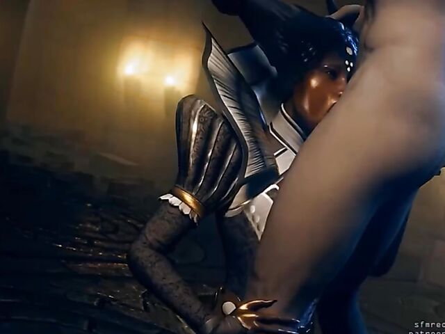 3D cartoon sex with horny ebony beauties and white cocks