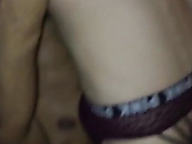 Amateur interracial couple fuck to music at home