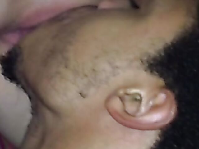 Amateur interracial couple fuck to music at home