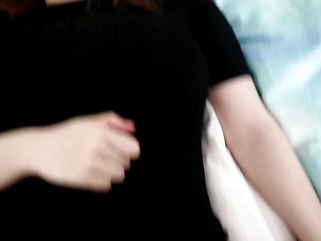 Hot girlfriend in fishnets Amandi wants his cock in her mouth and pussy