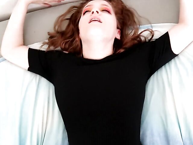 Hot girlfriend in fishnets Amandi wants his cock in her mouth and pussy