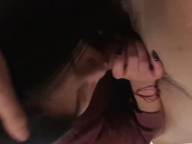 Amateur asian girlfriend eating cock, toes and ass