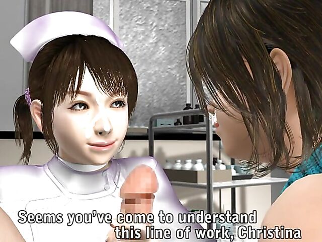 Big tits hentai 3D nurses fuck the patient
