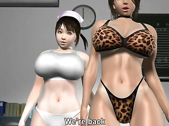 Big tits hentai 3D nurses fuck the patient
