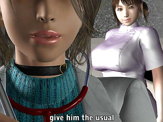 Big tits hentai 3D nurses fuck the patient