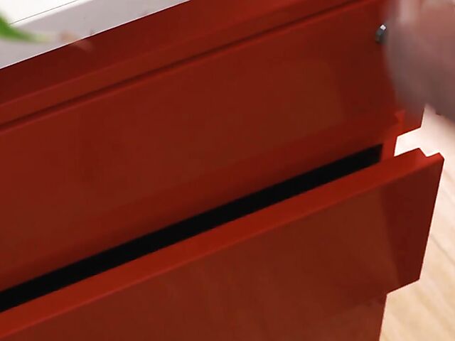 Girl with glasses Luna Lux masturbating at work