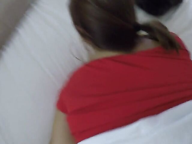 Teen PAWG in a short white skirt Vivian Taylor gets nailed