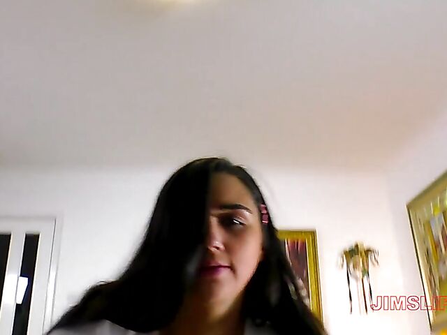 Pixie - Pretty brunette POV with Jim Slip