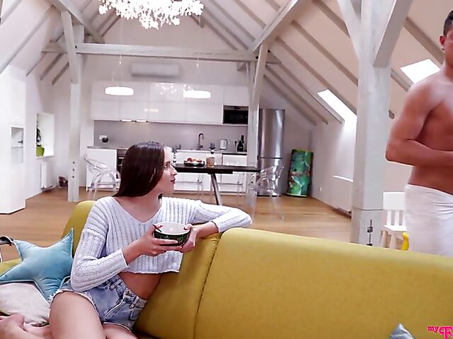 Sexy chick with perky tits Stacy Cruz is hungry for cock