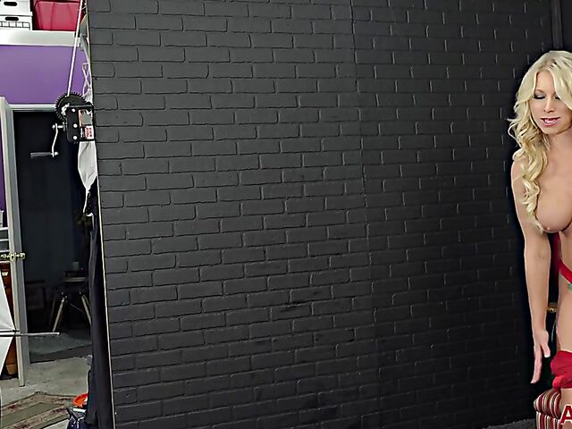 Katie Morgan's porn photoshoot backstage