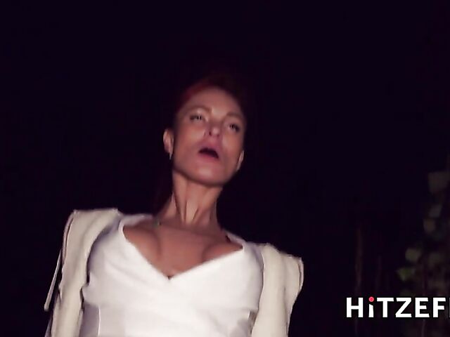 Redhead slut Kessie Shy gets picked up and fucked by a german guy