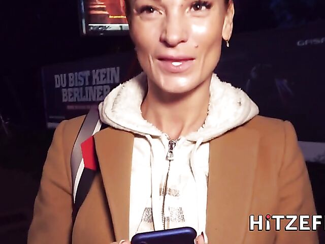 Redhead slut Kessie Shy gets picked up and fucked by a german guy