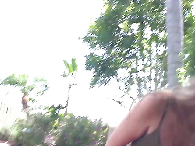 Bikini teen Ashley Red masturbates before she gets fucked