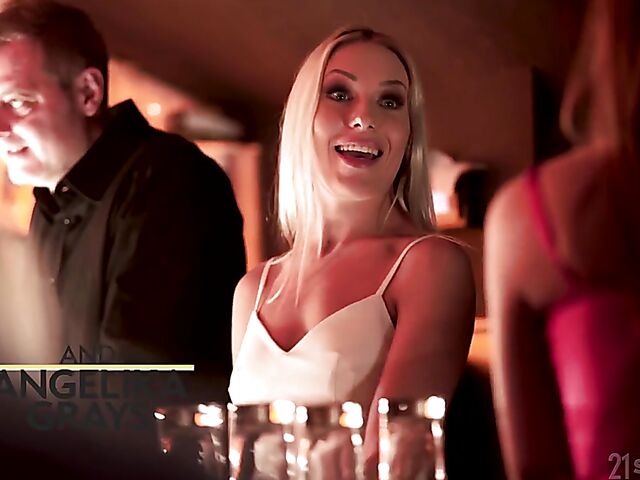 Lesbians threesome after party wth Cherry Kiss, Angelika Grays and Sybil